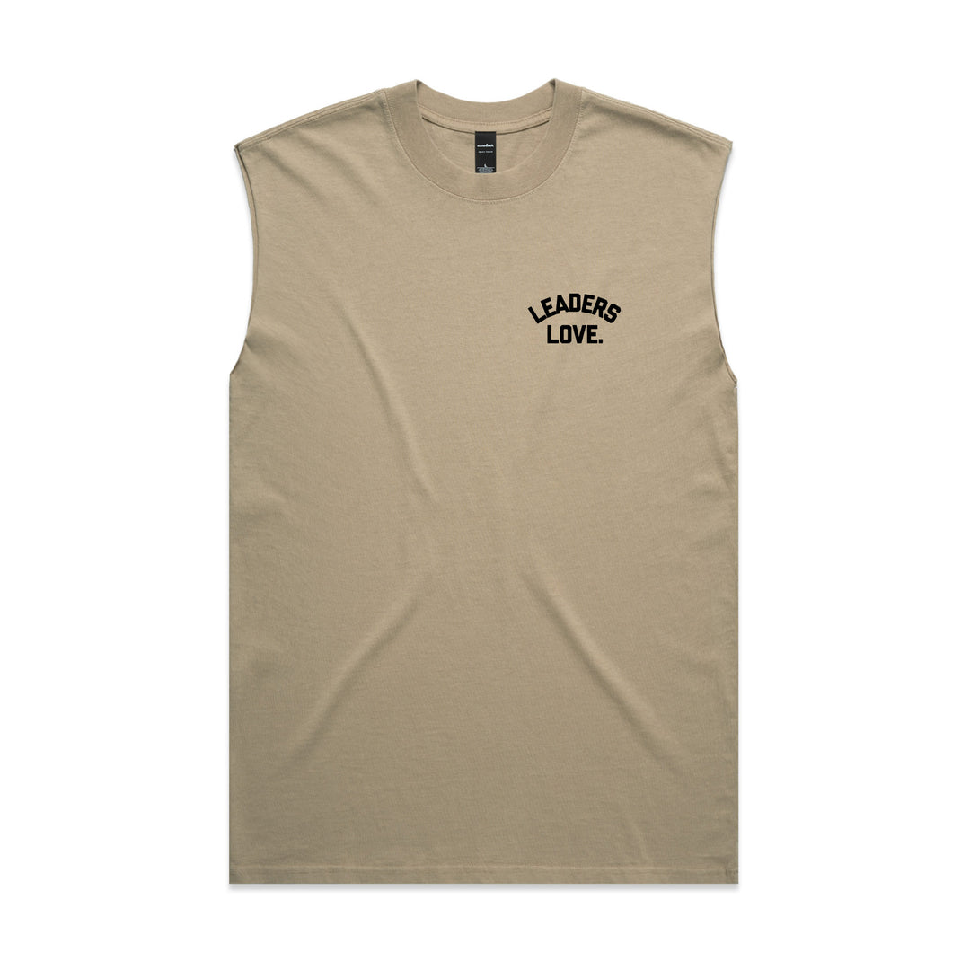 Sand Vintage Washed Sleeveless Shirt